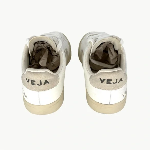 Veja Campo Chromefree Leather Low Sneakers | Sz 39 | Extra White Natural Suede - Picture 10 of 14